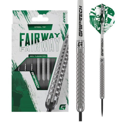 Darts szett GOAT Fairway V2 steel 24g 80% gravírozással