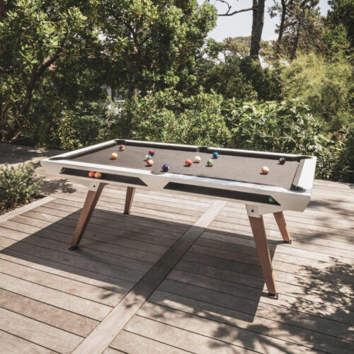 pool biliárd asztal Cornilleau Origin 7' outdoor kültéri fehér (215 x 120cm) étkezőfedlappal