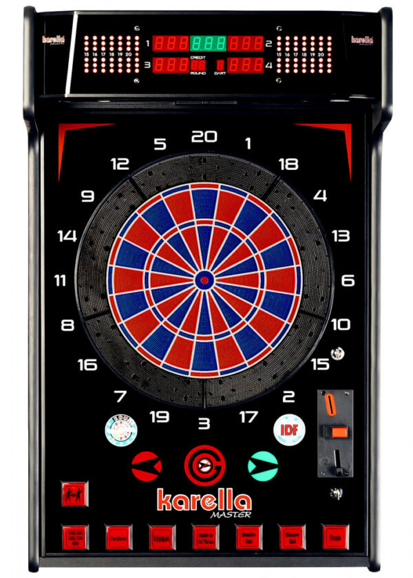 Dart gép Karella E-Master 4 pályás érmés (üzemeltetési célra is)