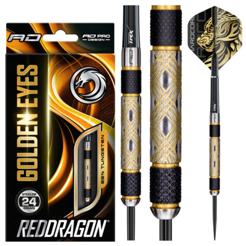 Red Dragon Golden Eye steel darts 24g 85% gravírozással
