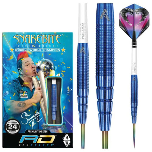 Dart szett steel 24g Peter Wright Snakebite PL15 Blue