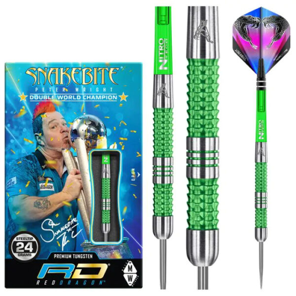 Dart szett Red Dragon steel Peter Wright Snakebite Mamba 24g
