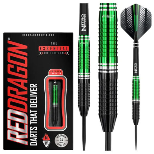 Dart szett Red Dragon steel Razor Edge ZX-2 -zöld 24g gravírozással