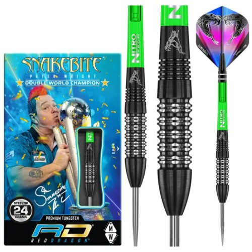 Dart szett Red Dragon steel Peter Wright Black strike 24g 90% gravírozással