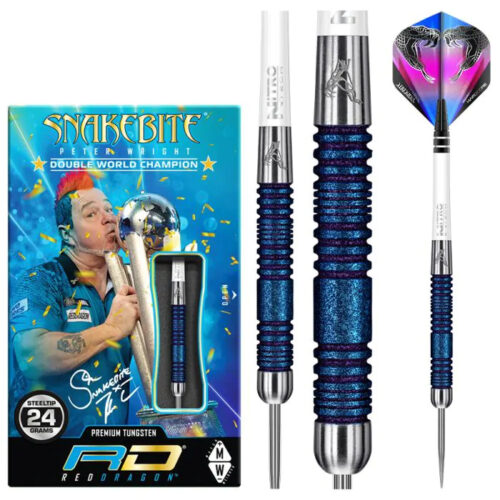 Dart szett Red Dragon steel Peter Wright Snakebite Euro11 Element Blue