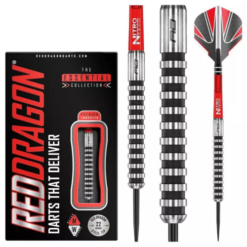 Red Dragon Javelin Black steel darts 22g 85% gravírozással