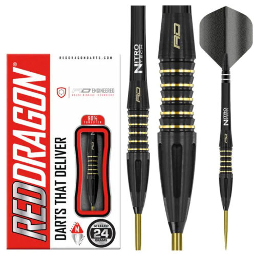 Red Dragon Clarion Black steel darts 24g 90% gravírozással