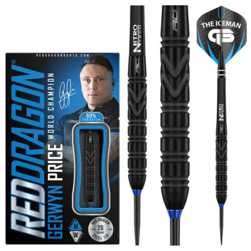Dart szett Red Dragon steel Gerwen Price Back to Black 26g