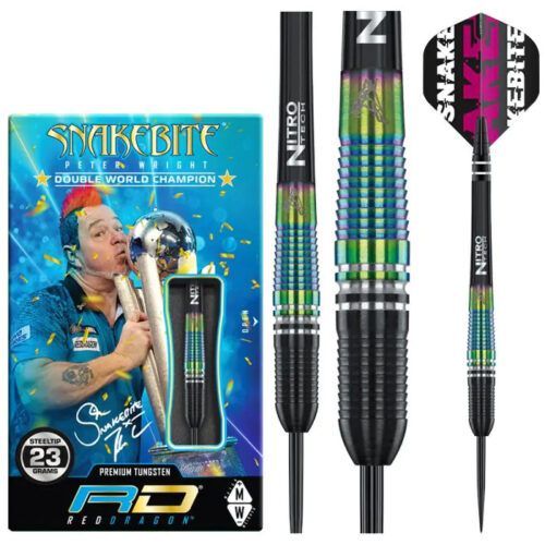 Peter Wright Snakebite World Champion Torpedo SE: 23gramm 90% steel darts gravírozással