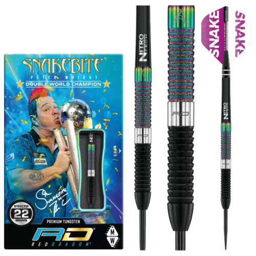 Red Dragon Peter Wright Snakebite World Champion Diamond Fusion SE steel darts 22g 90% gravírozással