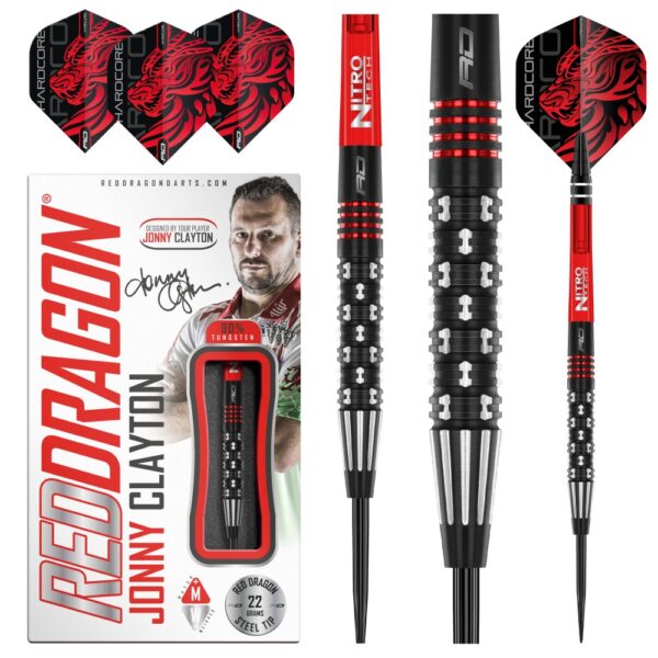 Red Dragon Jonny Clayton Premier League 22g 90% gravírozással