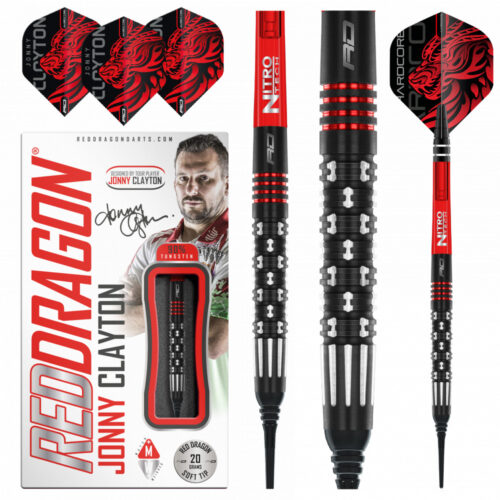 DART SZETT RED DRAGON SOFT JONNY CLAYTON PREMIER LEAGUE SE 90% WOLFRAM
