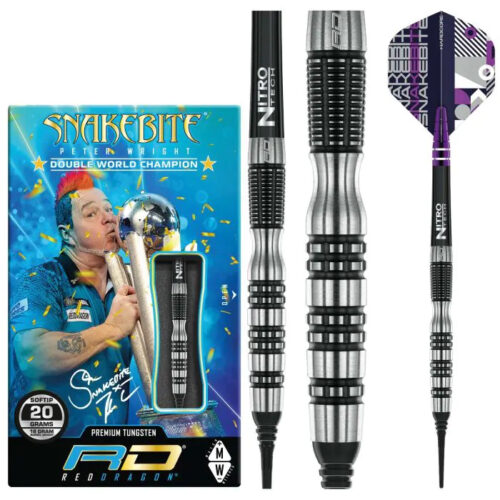 Dart szett Red Dragon soft Peter Wright Snakebite Black Racer