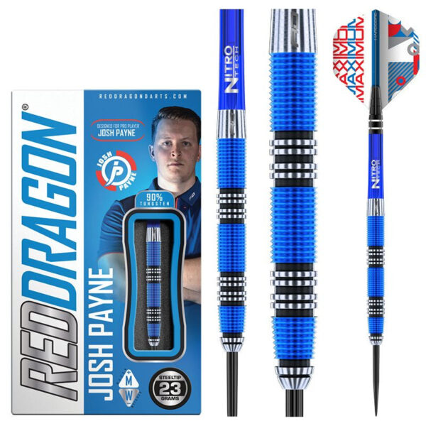 Dart szett Red Dragon steel Josh Payne 90% 23g gravírozással