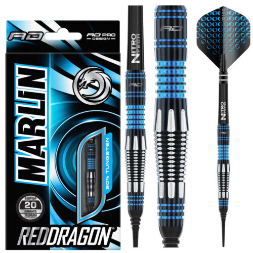 DART SZETT SOFT RED DRAGON MARLIN 20g 90% gravírozással