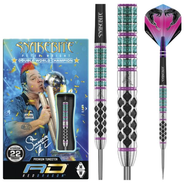 DART SZETT Red Dragon STEEL Peter Wright Supa-Venom 2022