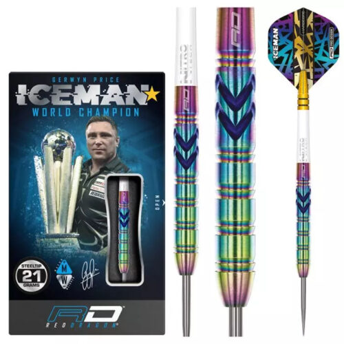 DART SZETT STEEL RED DRAGON GERWYN PRICE IONIC 21g 90% gravírozással