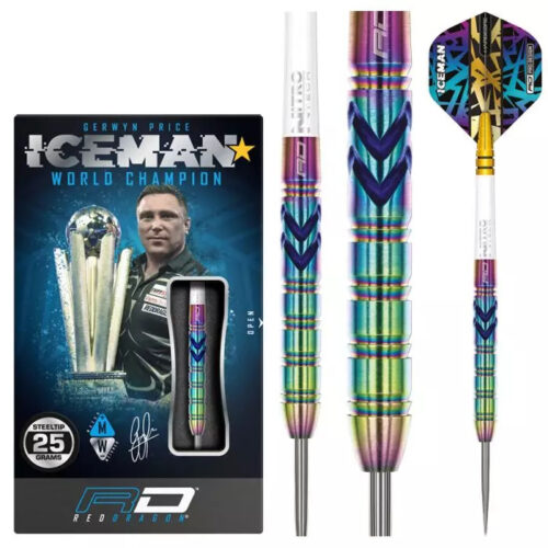 DART SZETT STEEL RED DRAGON GERWYN PRICE IONIC 25g 90% gravírozással