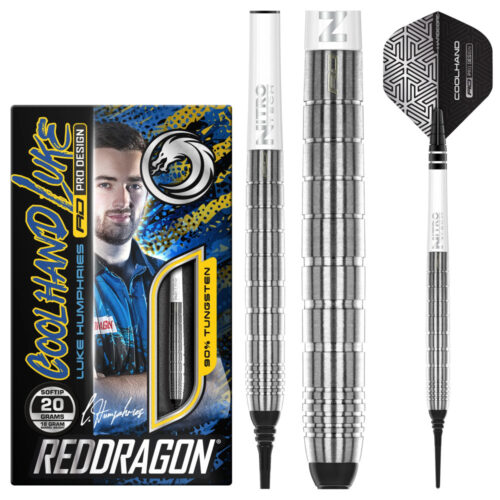 DART SZETT RED DRAGON LUKE HUMPHRIES TX1 20GR SOFT gravírozással