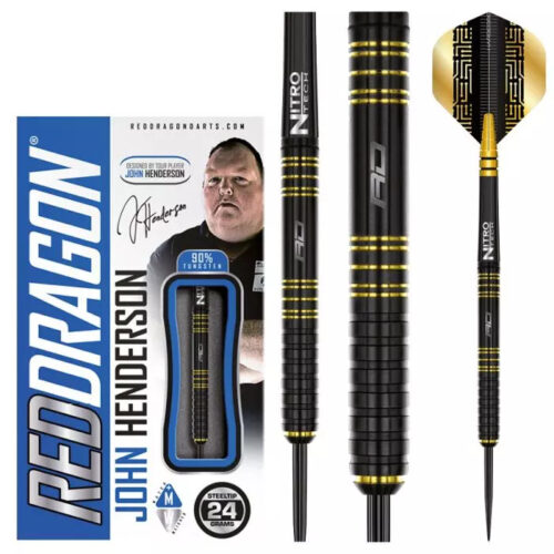 DART SZETT STEEL RED DRAGON JOHN HENDERSON SPECIAL EDITION