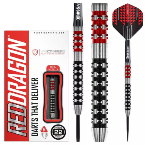 DART SZETT STEEL RED DRAGON CROSSFIRE 22g 90% gravírozással