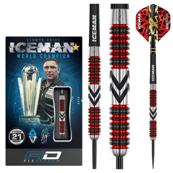 DART SZETT STEEL RED DRAGON GERWYN PRICE FIREBIRD