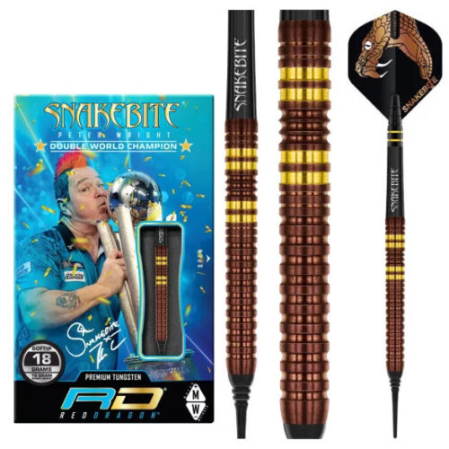 DART SZETT SOFT RED DRAGON PETER WRIGHT COPPER FUSION