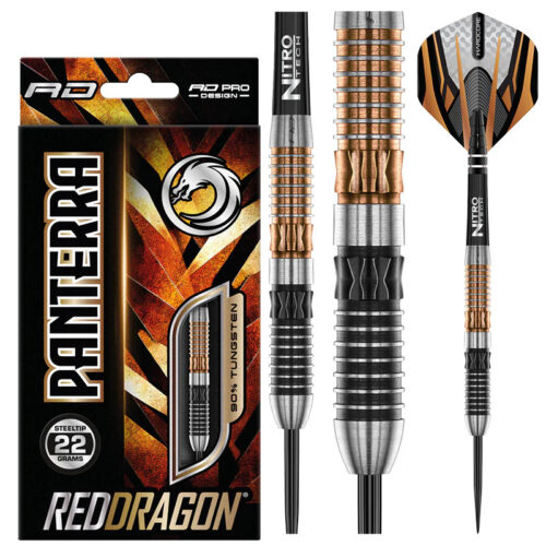 DART SZETT STEEL RED DRAGON PANTERRA 22g 90% gravírozással