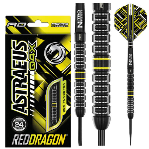 DART SZETT STEEL RED DRAGON ASTRAEUS Q4X PARALLEL 24g 90% gravírozással