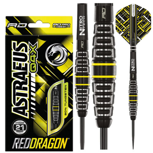 DART SZETT STEEL RED DRAGON ASTRAEUS Q4X TORPEDO 21g 90% gravírozással