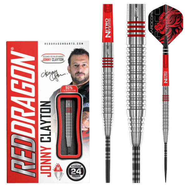 DART SZETT STEEL RED DRAGON JONNY CLAYTON ORIGINAL 2.0