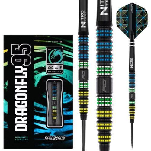 Dart szett steel Red Dragon Dragonfly 95 Black - Tapered 25g