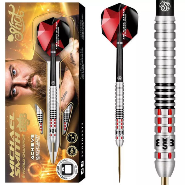 darts szett steel Shot Michael Smith Achieve 25g