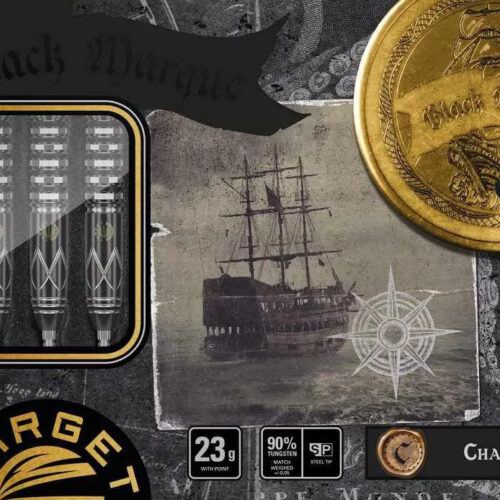 Darts szett steel Target Japan SP Black Marque Chaos 23g 90% gravírozással