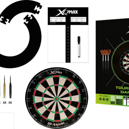 XQMAX komplett dart csomag Tournament black (tábla